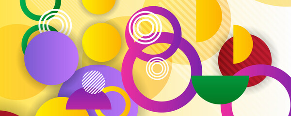 Fototapeta premium Colorful circles abstract background