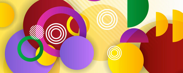 Colorful circles abstract background