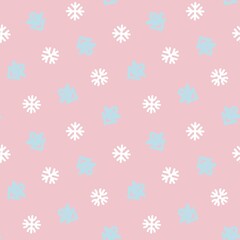 Fototapeta na wymiar Pink Christmas Tree seamless pattern design
