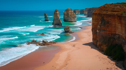 Twelve Apostles at the Great Ocean Road in Australia