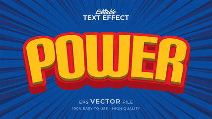Editable text style effect - comic retro text style theme