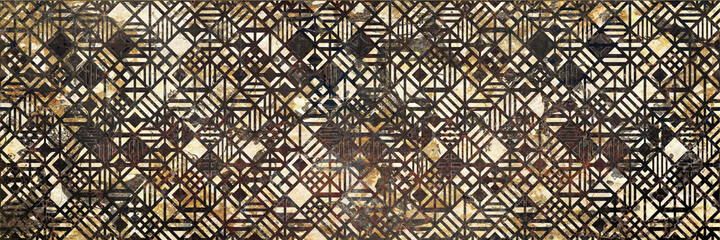 Wall Decor for interior home decoration, Ceramic Tile Design. it can be used for ceramic tile, wallpaper, linoleum, backdrop, coverpage, poster, textile, web page background -  Illustration