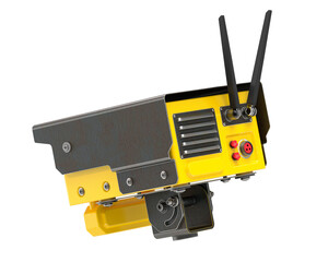 Fototapeta premium 3d renderer of speed camera with radar isolated on white background