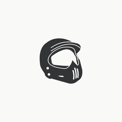 Helmet icon graphic design vector illustration