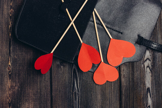 sticks hearts on notepad valentines day decoration ornament
