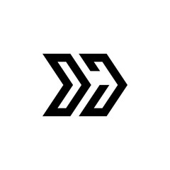 Vector Logo Letters DJ Arrows