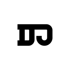 Vector Logo Letters DJ Connected