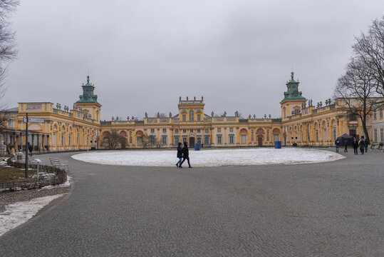 The royal Wilanow Palace in Warsaw, Poland