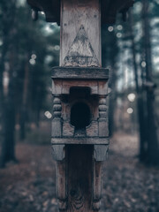 wooden bird house