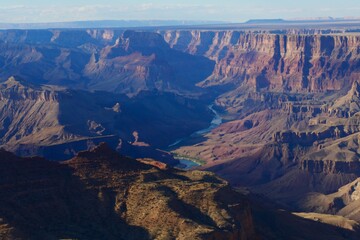 View of Colorado from south rim Grand Canyon National Park, Arizona, USA