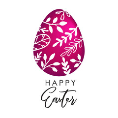 Easter. Easter egg. Trendy vector art template suitable for social media posts, mobile apps, banners design. Spring holidays. Happy Easter