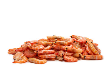 Shrimps isolated on a white background.