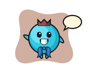 Character mascot of blueberry as a sailor man