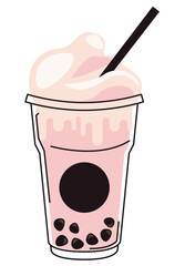 pink bubble straw