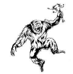 ビッグフットの塗り絵