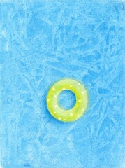 yellow swim ring in pool