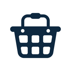 Shopping cart, Basket icon. Editable vector isolated on a white background.