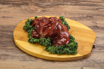Raw chicken liver for cooking