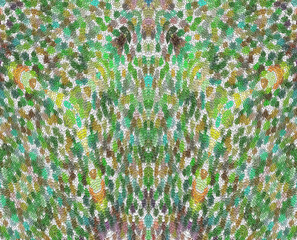 モザイク技法による抽象的グラフィックデザイン