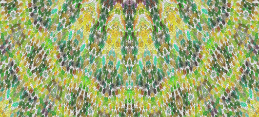 モザイク技法による抽象的グラフィックデザイン