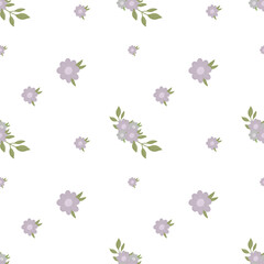 seamless background with flowers for scrapbookig, fabric, print on clothes, home textile, cards, invitation