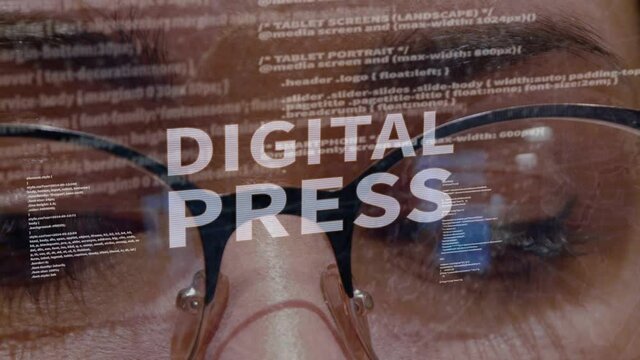 Digital Press text on background of developer