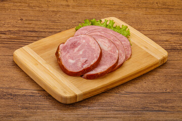 Slices of pork meat ham