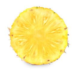 pineapple slice on white background