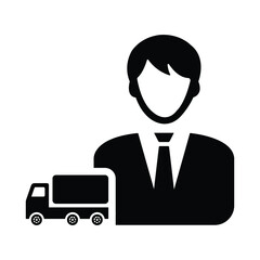 Car dealer, car shop icon. Black vector graphics.
