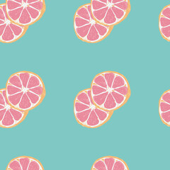 seamless pattern.  Grapefruit pattern. Vector graphic. can be used as wallpaper or for printing.