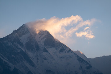 Clouds Forming on Mountain Peak