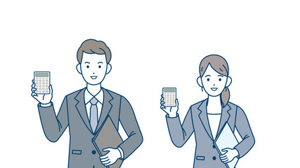 上を見上げるスーツ姿の男性 就職 新卒 会社員 イラスト素材 Wall Mural Senryu