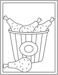 
Drumsticks coloring page designed in hand drawn vector 

