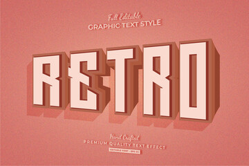 Retro Old 3D Editable Text Effect Font Style