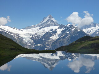 Fototapeta na wymiar Bachalpsee und Jungfraumassiv