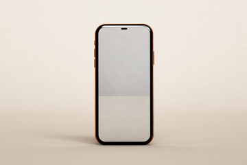 Smartphone mockup on soft color background