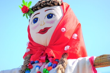 Maslenitsa celebration in Russia. Spring holiday.