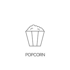 Popcorn simple icon cinema concept takeaway food