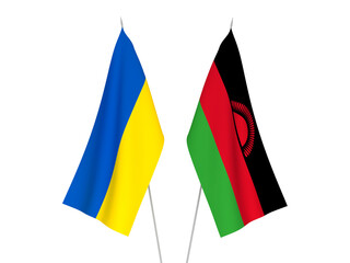 Ukraine and Malawi flags