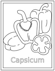 
A modern style vector of capsicum drawing 

