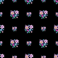 Seamless floral pattern with flowers. For textiles or covers for books, clothes, wallpapers, printing, gift wrapping.
