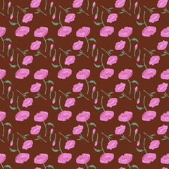 Seamless floral pattern with flowers. For textiles or covers for books, clothes, wallpapers, printing, gift wrapping.
