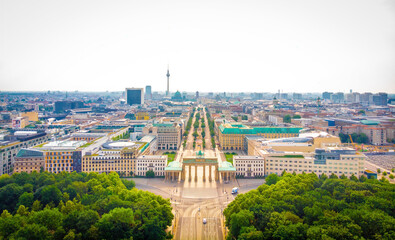 Brandenburg gate after the sunrise in summer, Berlin © alexey_fedoren