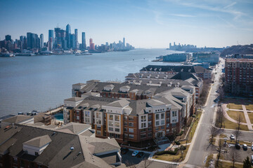 Aerial of West New York, New Jersey 