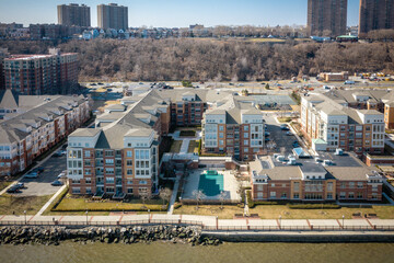 Aerial of West New York, New Jersey 