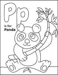 
A wildlife animal, panda vector 

