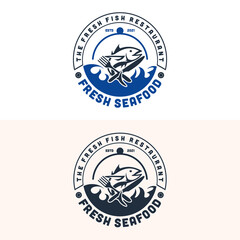 vintage seafood restaurant logo ideas vector eps 10 download