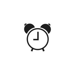Alarm icon vector. Simple clock sign