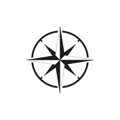 Compass icon vector. Simple navigation sign