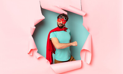 crazy  super hero man proud expression © kues1